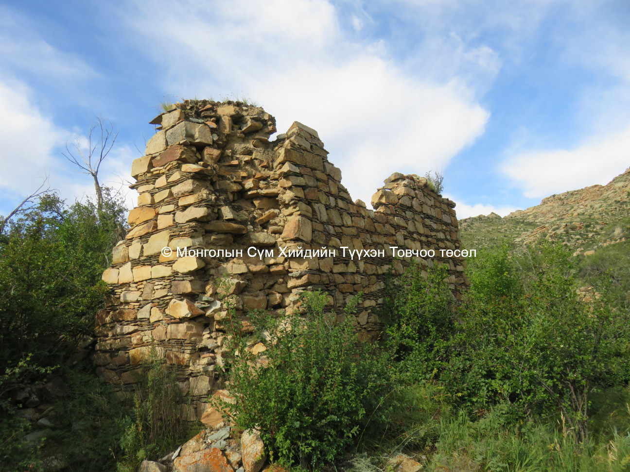 Detail of stone wall - Main temple